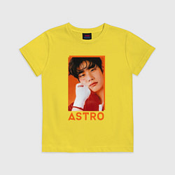 Футболка хлопковая детская Astro MJ, цвет: желтый