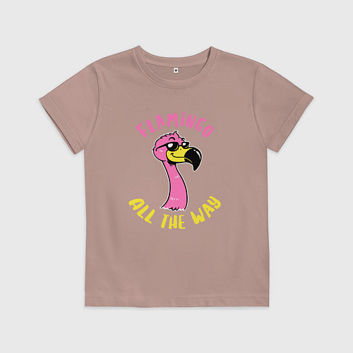 Детская футболка Flamingo all the way / Пыльно-розовый – фото 1
