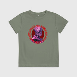 Футболка хлопковая детская Киборг терминатор зеро, цвет: авокадо
