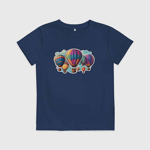Детская футболка Большие воздушные шары / Тёмно-синий – фото 1