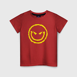 Футболка хлопковая детская Evil smile, цвет: красный