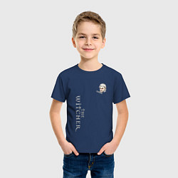 Футболка хлопковая детская Ведьмак курва, цвет: тёмно-синий — фото 2