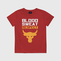Футболка хлопковая детская Blood sweet respect logo, цвет: красный