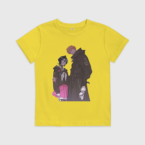 Детская футболка Блич Ичиго Куросаки Рукия Кучики / Желтый – фото 1