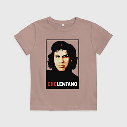 Футболка хлопковая детская Che guevara - Chelentano, цвет: пыльно-розовый