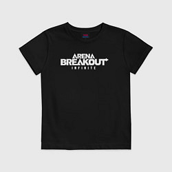 Футболка хлопковая детская Arena breakout infinite, цвет: черный