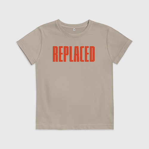 Детская футболка Replaced logo / Миндальный – фото 1