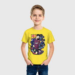 Футболка хлопковая детская Лионель Месси - сборная Аргентины, цвет: желтый — фото 2