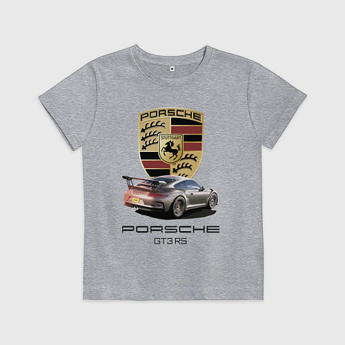 Детская футболка Porsche GT 3 RS motorsport / Меланж – фото 1