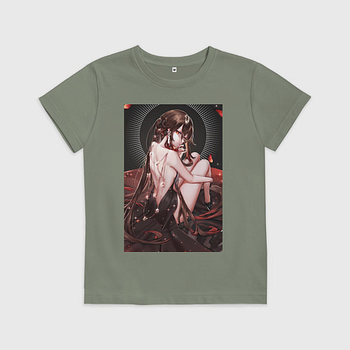 Детская футболка Геншин Ху Тао / Авокадо – фото 1