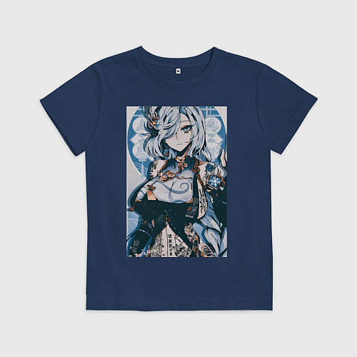 Детская футболка Геншин Шэнь Хэ / Тёмно-синий – фото 1