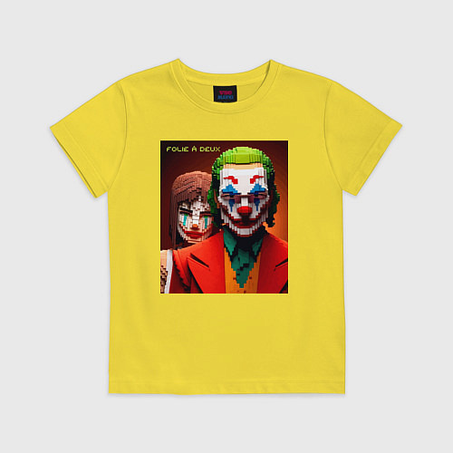 Детская футболка Joker and Minecraft - collaboration / Желтый – фото 1