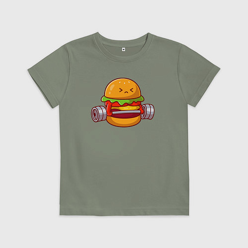 Детская футболка Бургер атлет / Авокадо – фото 1