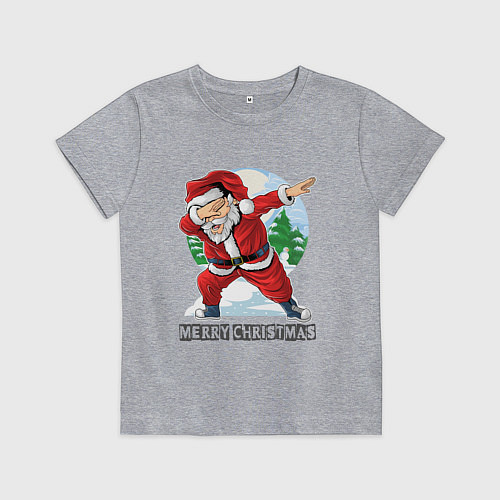 Детская футболка Dab Santa / Меланж – фото 1