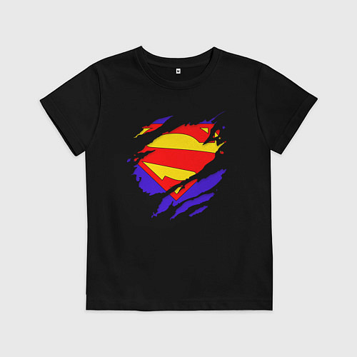 Детская футболка Супермен / Черный – фото 1