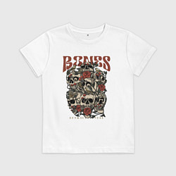 Футболка хлопковая детская Привлекательные кости, цвет: белый