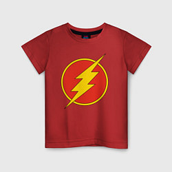 Футболка хлопковая детская Flash logo, цвет: красный