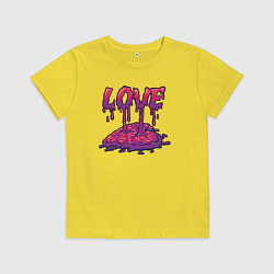Футболка хлопковая детская Bloody love, цвет: желтый