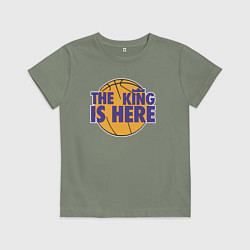 Футболка хлопковая детская Леброн - король здесь, цвет: авокадо
