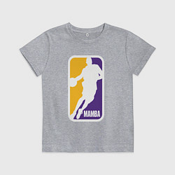 Футболка хлопковая детская Mamba Kobe Bryant, цвет: меланж