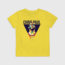 Футболка хлопковая детская Крис Пол, цвет: желтый