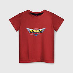 Футболка хлопковая детская Team Sonic racing - logo, цвет: красный