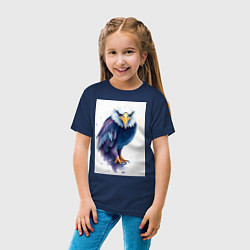 Футболка хлопковая детская Синий орел, цвет: тёмно-синий — фото 2