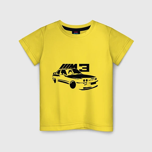 Детская футболка BMW M3 / Желтый – фото 1