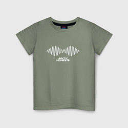 Футболка хлопковая детская Arctic Monkeys logo, цвет: авокадо