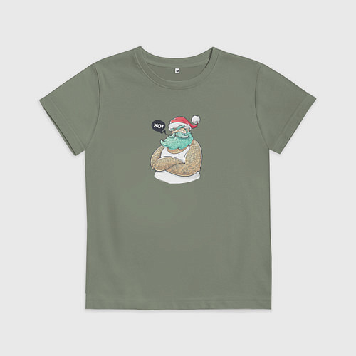Детская футболка Современный дед мороз / Авокадо – фото 1