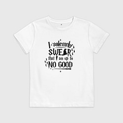 Футболка хлопковая детская Замышляю шалость - Гарри Поттер, цвет: белый