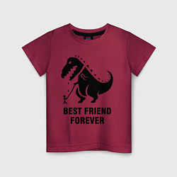 Футболка хлопковая детская Godzilla best friend, цвет: маджента