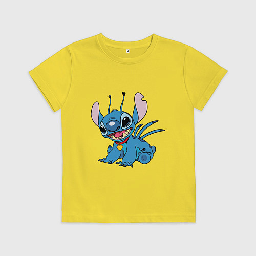 Детская футболка Alien Stitch / Желтый – фото 1
