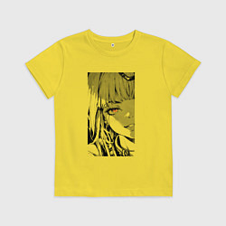 Футболка хлопковая детская Оранжевоглазая яндере, цвет: желтый