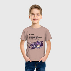 Футболка хлопковая детская Вселенная уже всё решила, цвет: пыльно-розовый — фото 2