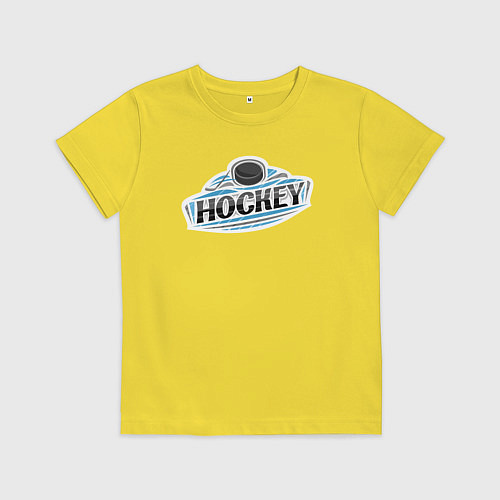 Детская футболка Play hockey / Желтый – фото 1