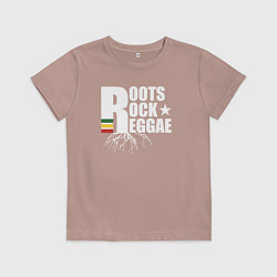 Футболка хлопковая детская Roots reggae, цвет: пыльно-розовый