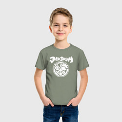 Футболка хлопковая детская Элизиум - логотип, цвет: авокадо — фото 2