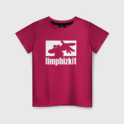 Футболка хлопковая детская Limp Bizkit - logo, цвет: маджента