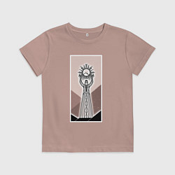 Футболка хлопковая детская Фатима держит солнце, цвет: пыльно-розовый