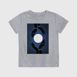 Футболка хлопковая детская Moonlight in the night, цвет: меланж