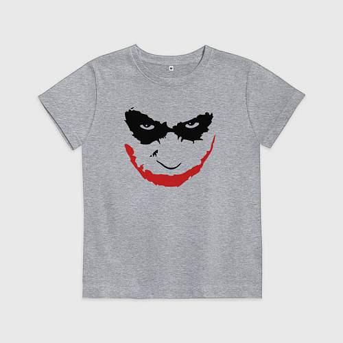 Детская футболка Хит Леджер лицо джокера / Меланж – фото 1