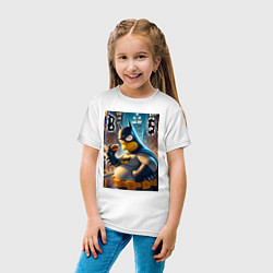 Футболка хлопковая детская Batsimpson - ai art fantasy, цвет: белый — фото 2