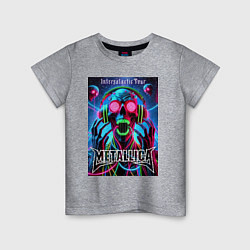 Футболка хлопковая детская Metallica - playbill of the intergalactic tour, цвет: меланж