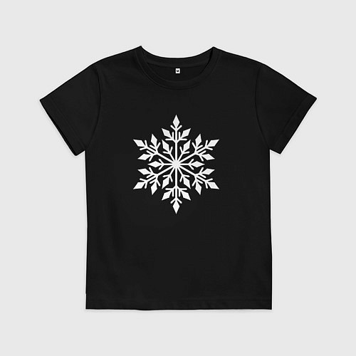 Детская футболка Снежинка колючая / Черный – фото 1