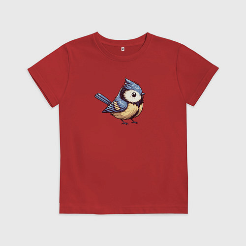 Детская футболка Синичка / Красный – фото 1