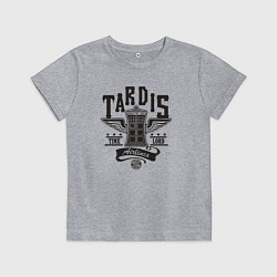 Футболка хлопковая детская Tardis time lord, цвет: меланж