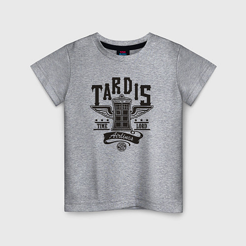 Детская футболка Tardis time lord / Меланж – фото 1