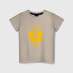 Футболка хлопковая детская Wu-Tang tiger style, цвет: миндальный