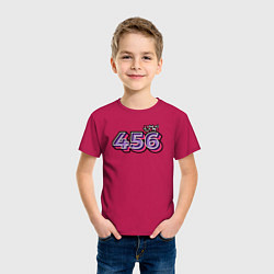 Футболка хлопковая детская Игрок 456, цвет: маджента — фото 2